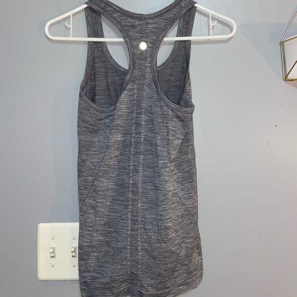 Lululemon swiftly racer back tank top size 4 heather grey - Picture 2 of 2
